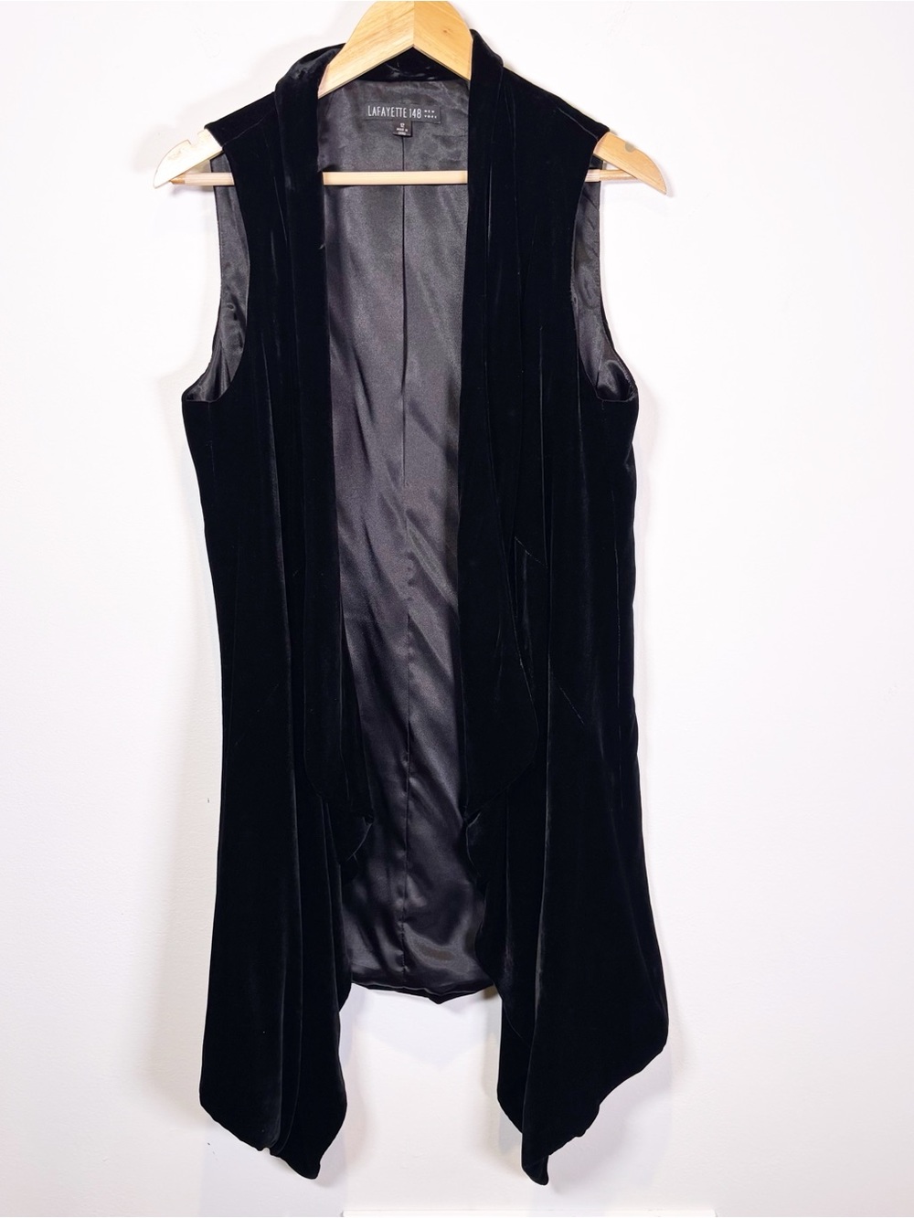 Lafayette 148 Black Velvet Dressy Vest